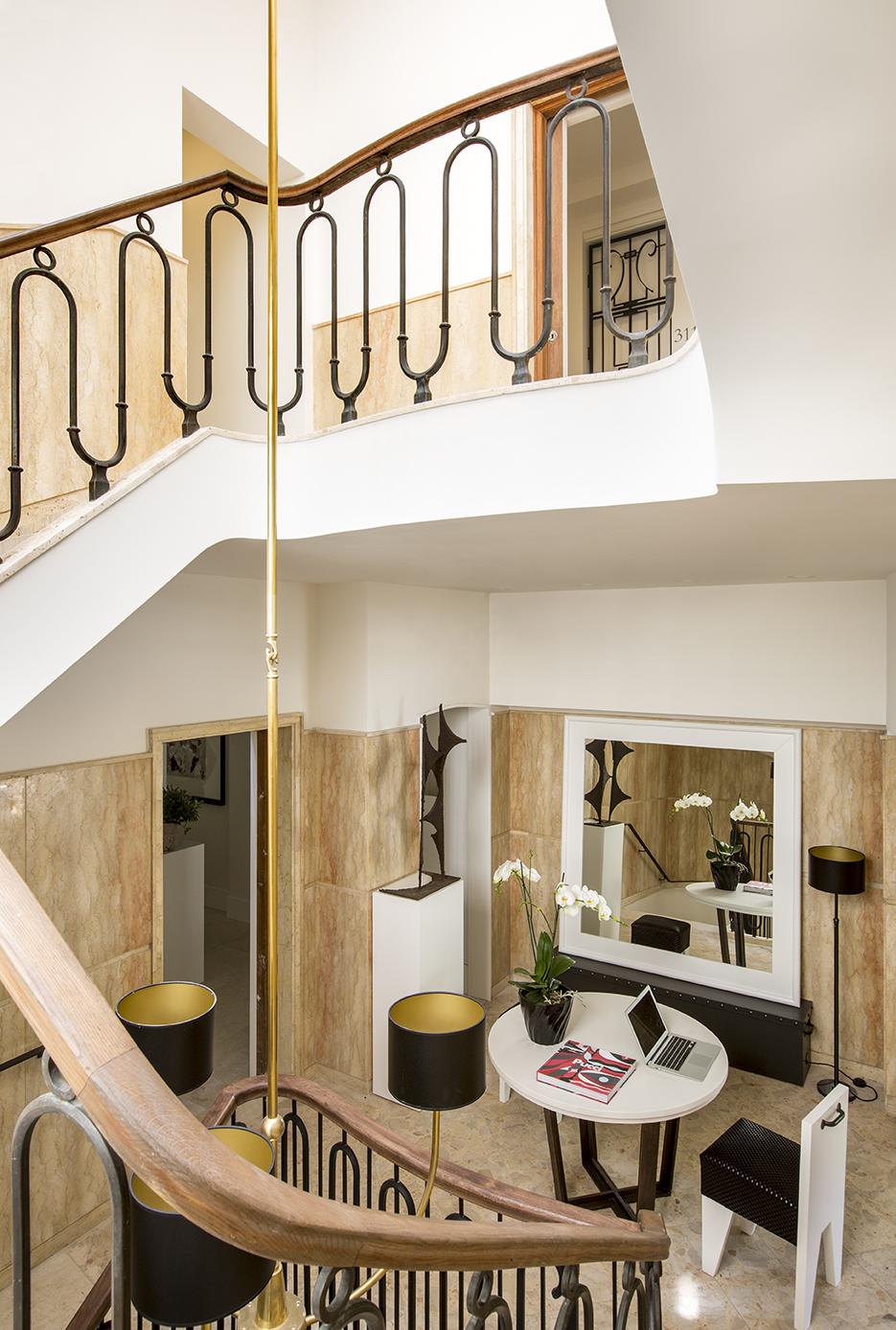 Lobby beneath the staircase